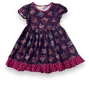 Matilda Jane Girls Size 4 World Of Wonder Floral Lap Dress Choose Your‎ Own Path